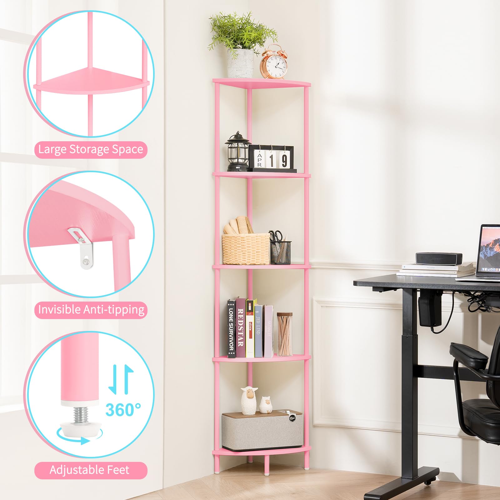 Close-up of Yoobure sturdy steel frame highlight durability