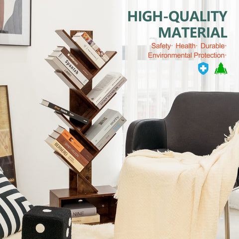 Yoobure Tree Bookshelf anti-tip brace for extra family safety.