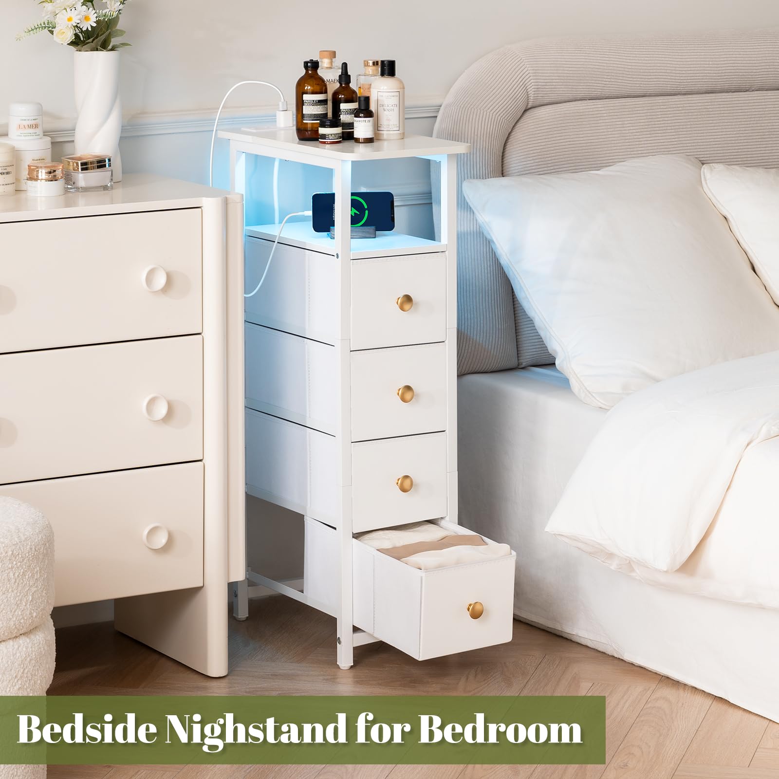 Yoobure waterproof wood finish and steel frame for durability.