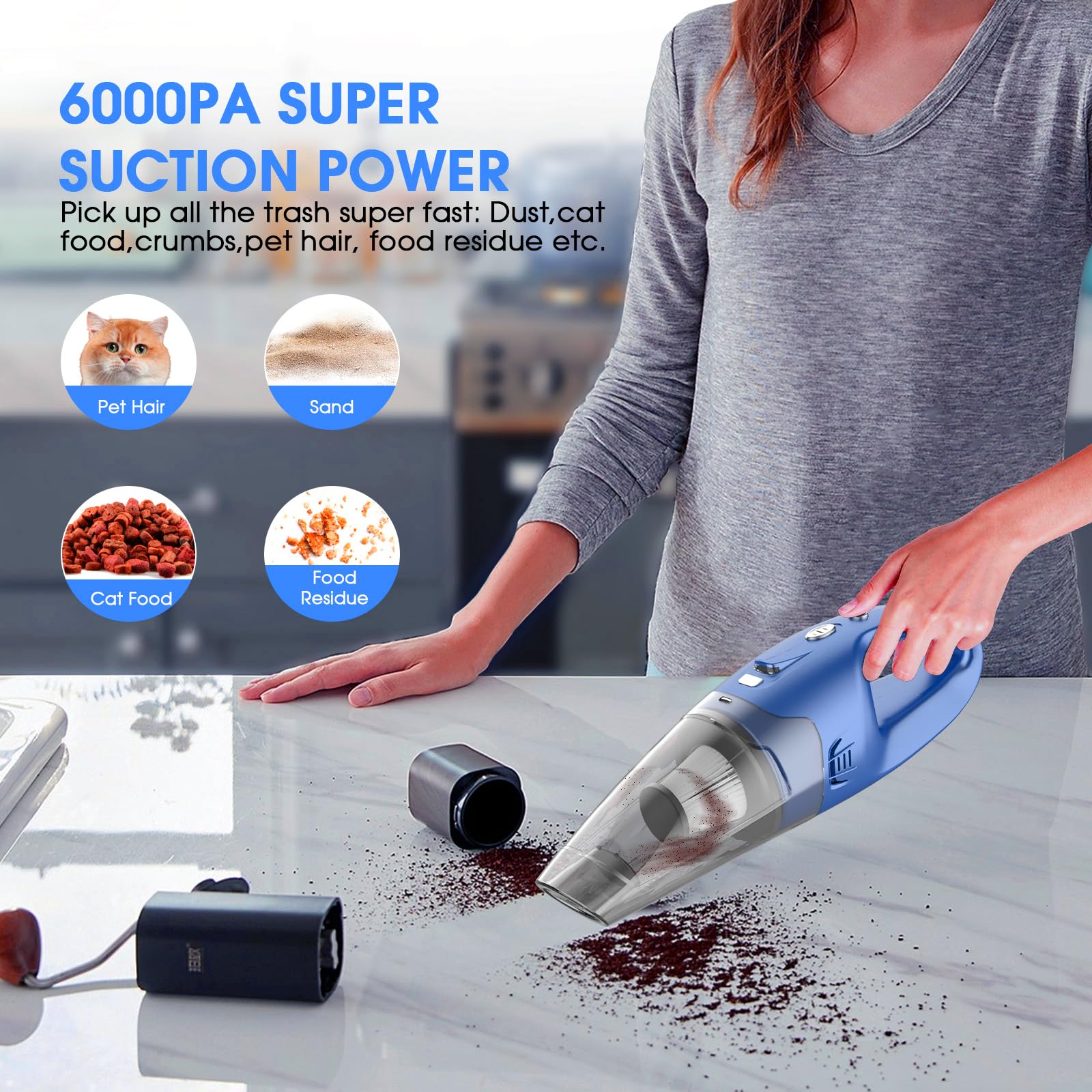 YOOHI washable filter protects motor and reduces clogs for longer use.