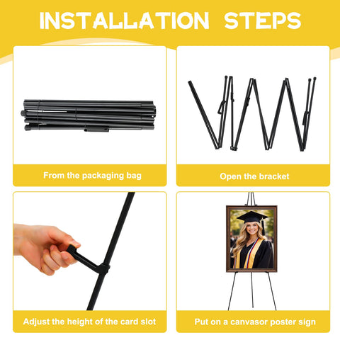 Yookeer easel stand non-slip feet provide outdoor stability