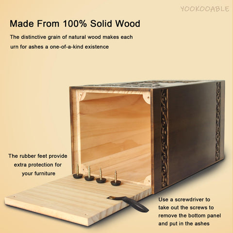 YOOKOOABLE urn displayed on mantel enhances home remembrance