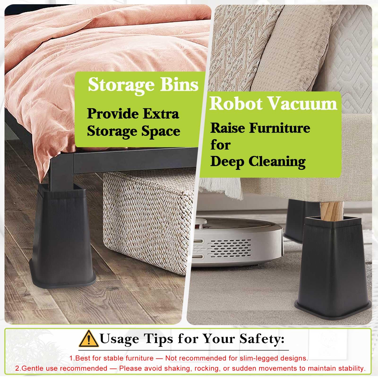 Yookwutar anti-slip base gripping furniture legs to reduce sliding
