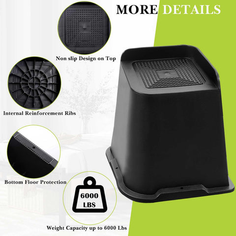 Yookwutar dorm-friendly risers create under-bed storage space