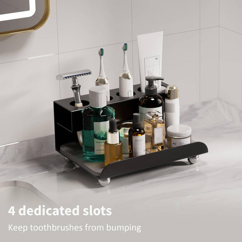 YOOLENS double-decker design keeps brushes and products organized.
