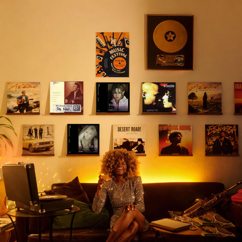 Yoolume gift-ready walnut display enhances any music lover's space.
