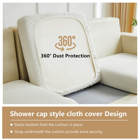 Yoovat cushion cover with elastic straps for quick, secure installation