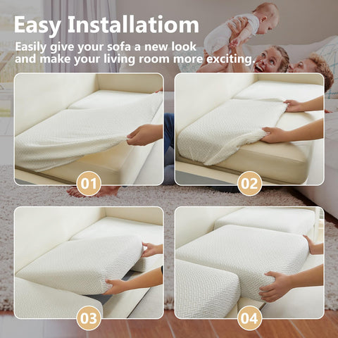 Yoovat sofa cushion cover fits removable cushions precisely
