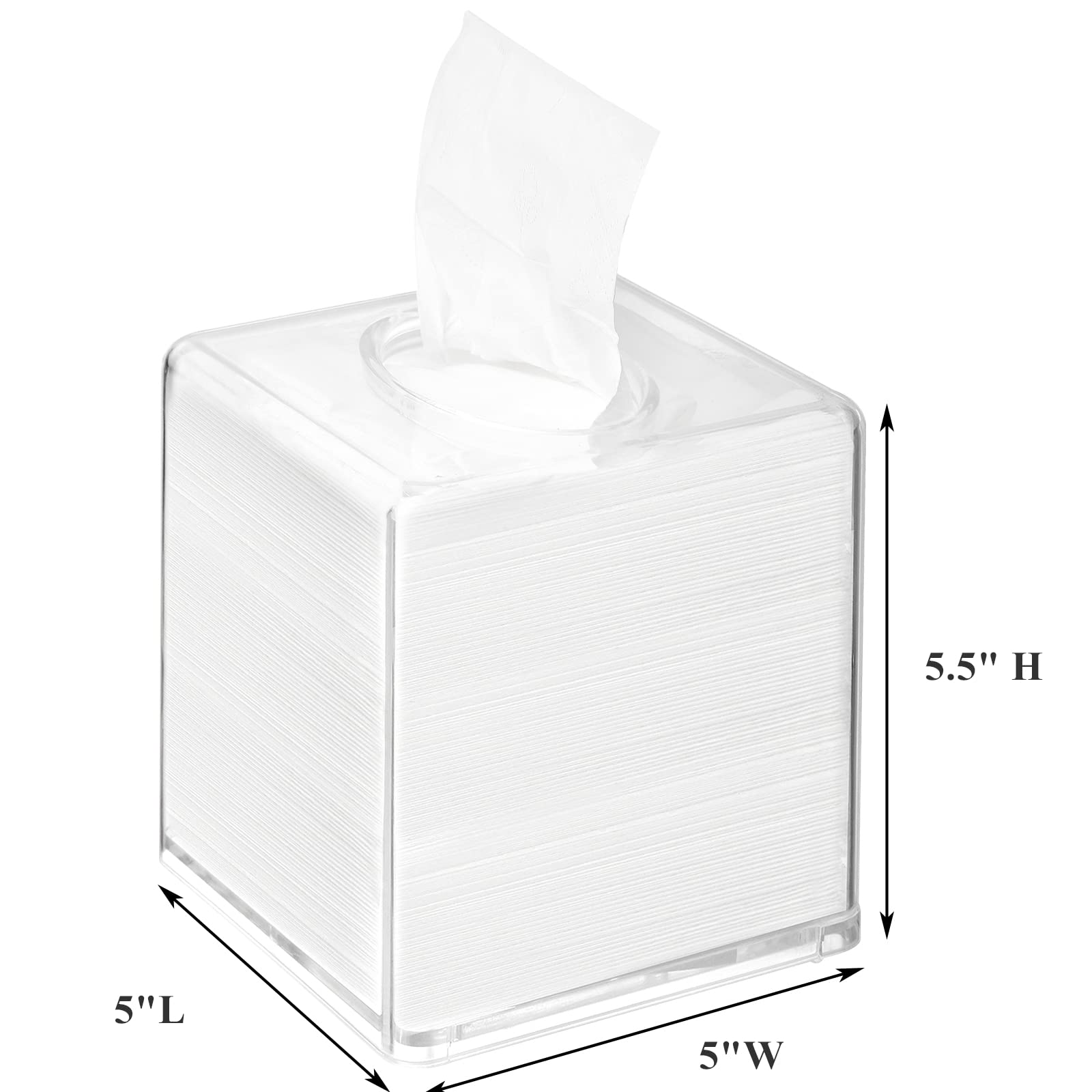 Yopay square tissue box top open for easy refills