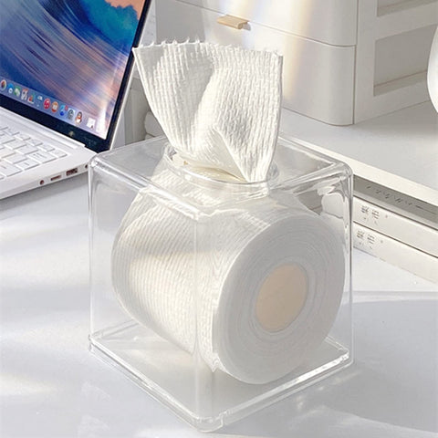 Yopay dispenser on an office desk for convenient napkins
