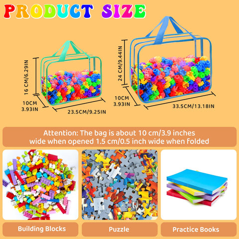 YOPCDJ clear PVC board game storage bag with easy visibility