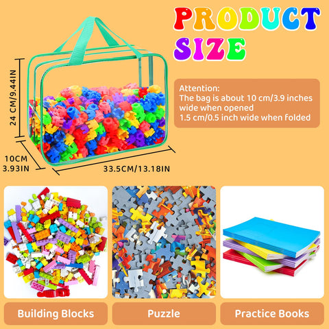 YOPCDJ clear PVC storage bags with handle enabling portable use.