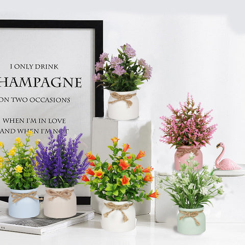 Yoratee durable PE plastic flowers; fade-resistant for long-lasting display.