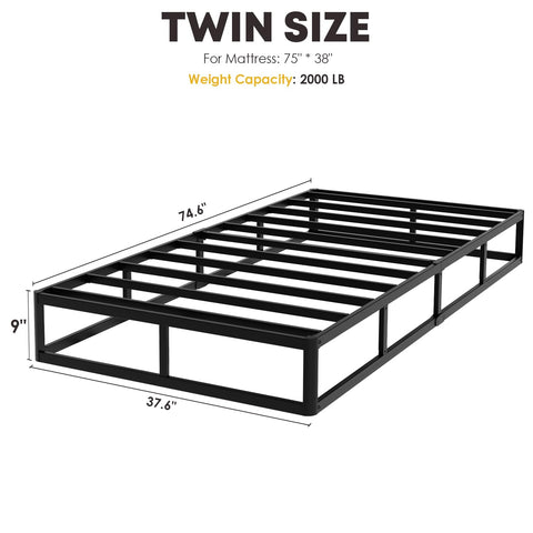 YORMDMO heavy-duty metal foundation enables sturdy, long-lasting bed support.
