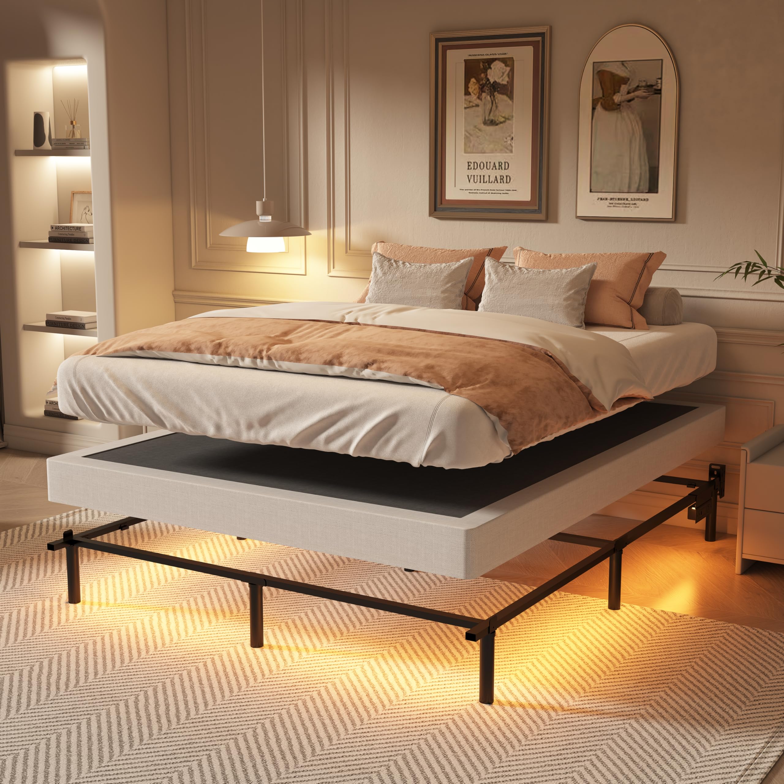 YORMDMO heavy-duty metal frame provides durable, stable support