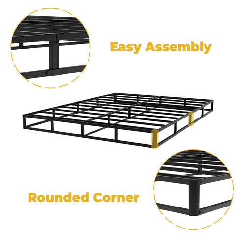 YORMDMO queen bed setup offers a neat, stable foundation