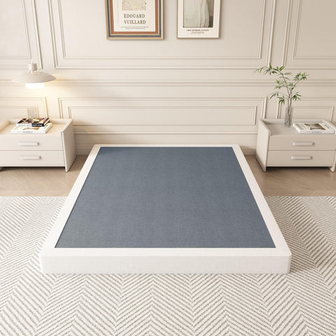 YORMDMO box spring assembly view with clear instructions for quick setup