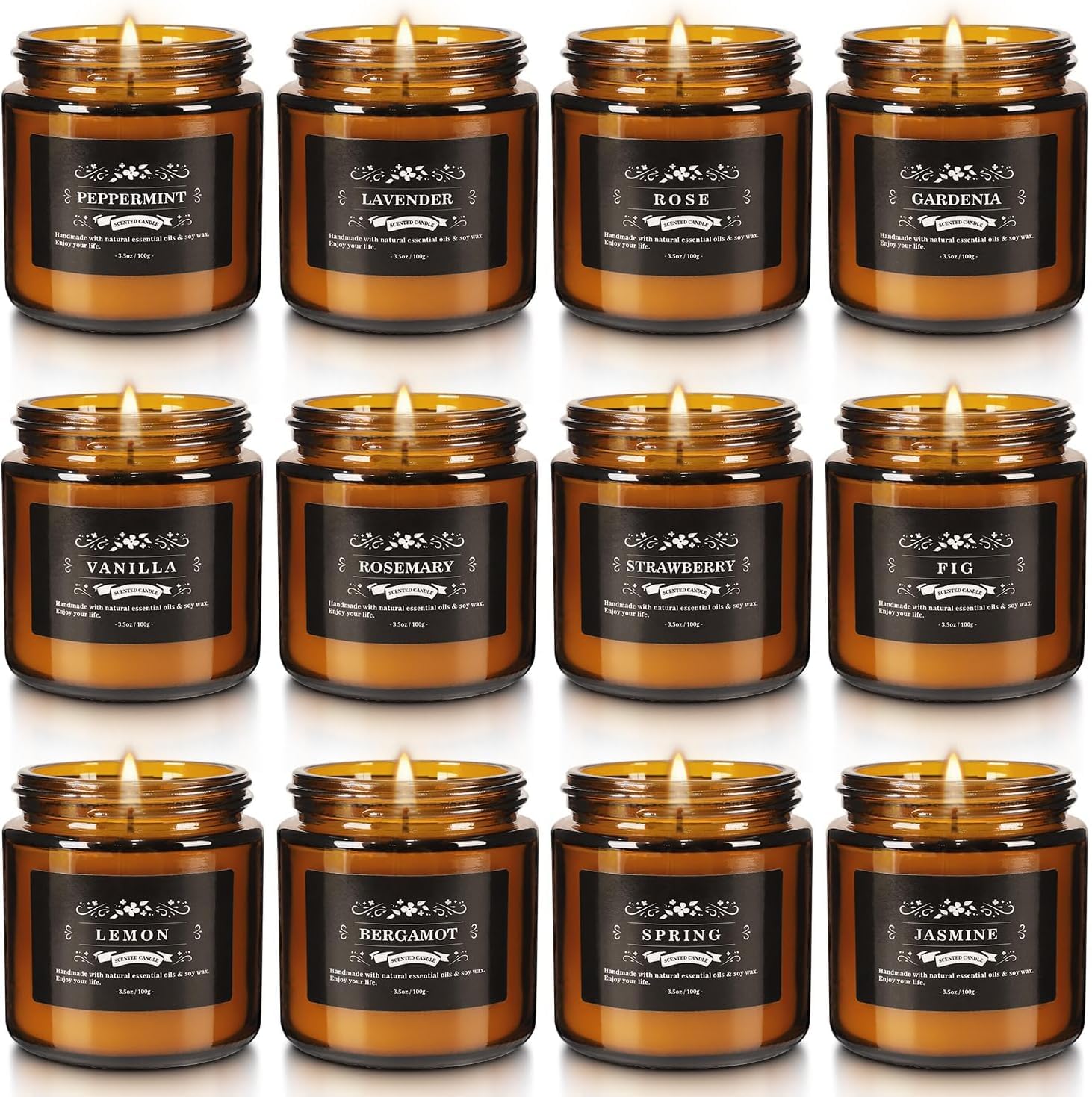 YOROXRG 12-piece scented candles variety pack enhances ambiance for gatherings.