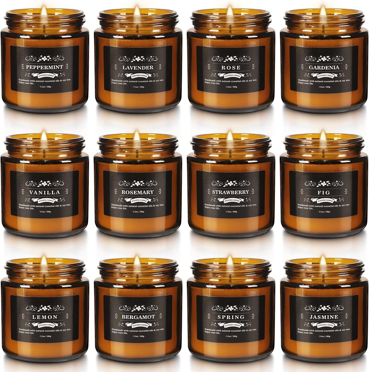 YOROXRG 12-piece scented candles variety pack enhances ambiance for gatherings.
