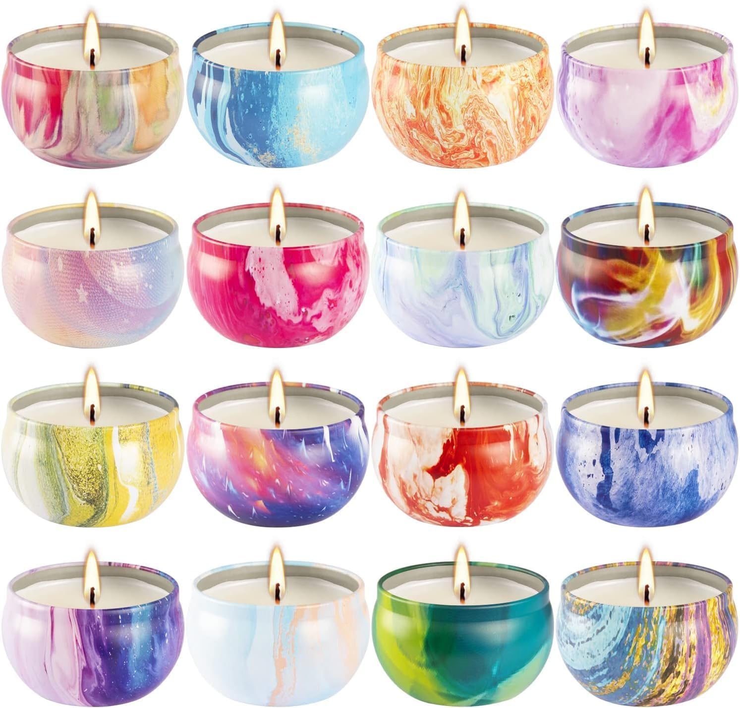 YOROXRG 16-pack scented candles gift set in travel tins for home ambiance