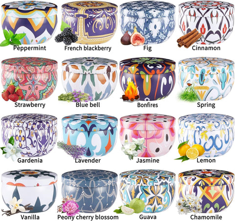 YOROXRG 16-scent candle set ideal for gifting and mood-enhancing ambiance