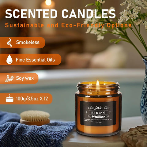 YOROXRG candles support yoga and relaxation with gentle aroma.