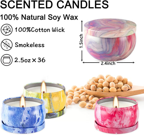 YOROXRG candle with long burn time of 15–20 hours per tin.