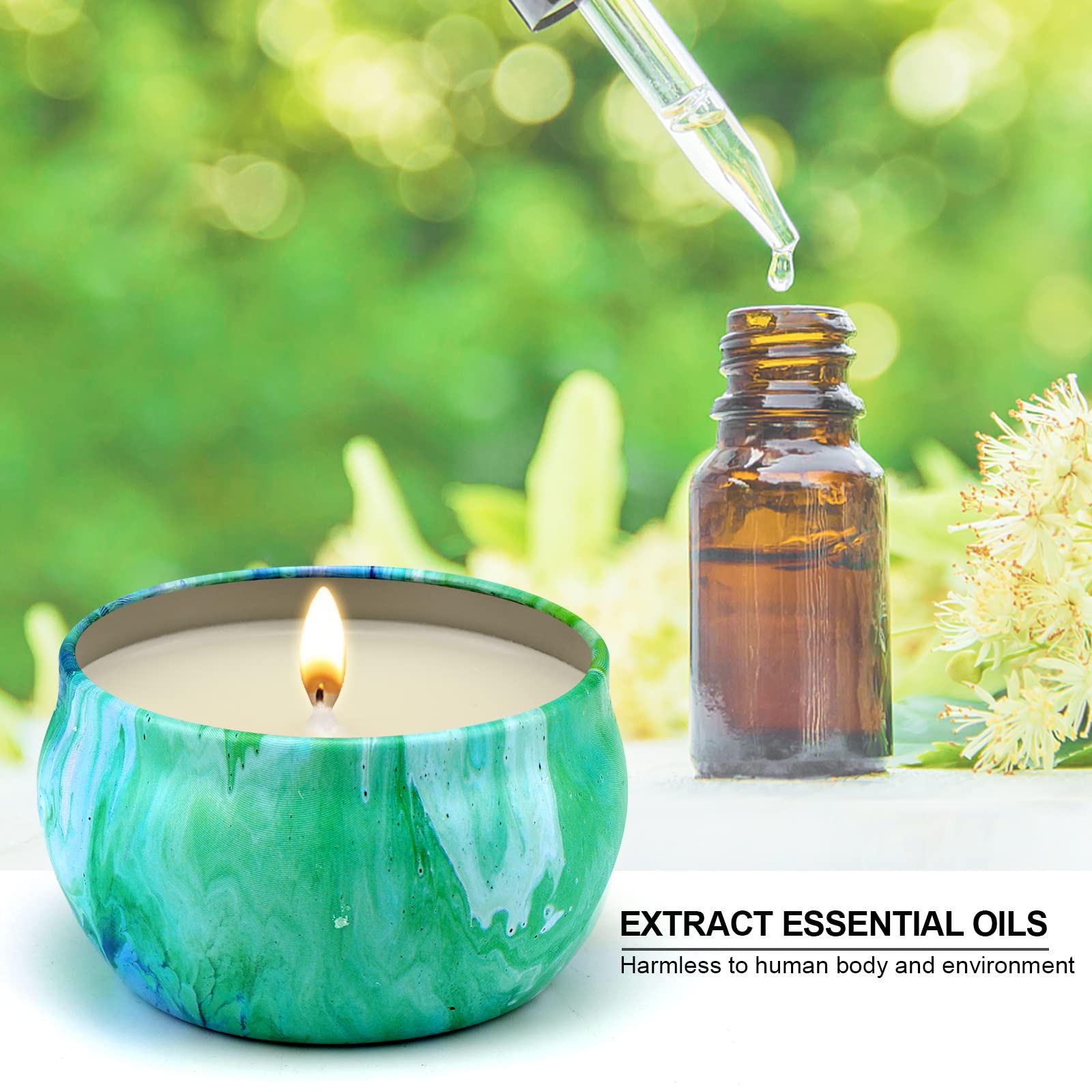 YOROXRG natural soy wax candle promotes clean burn with minimal soot