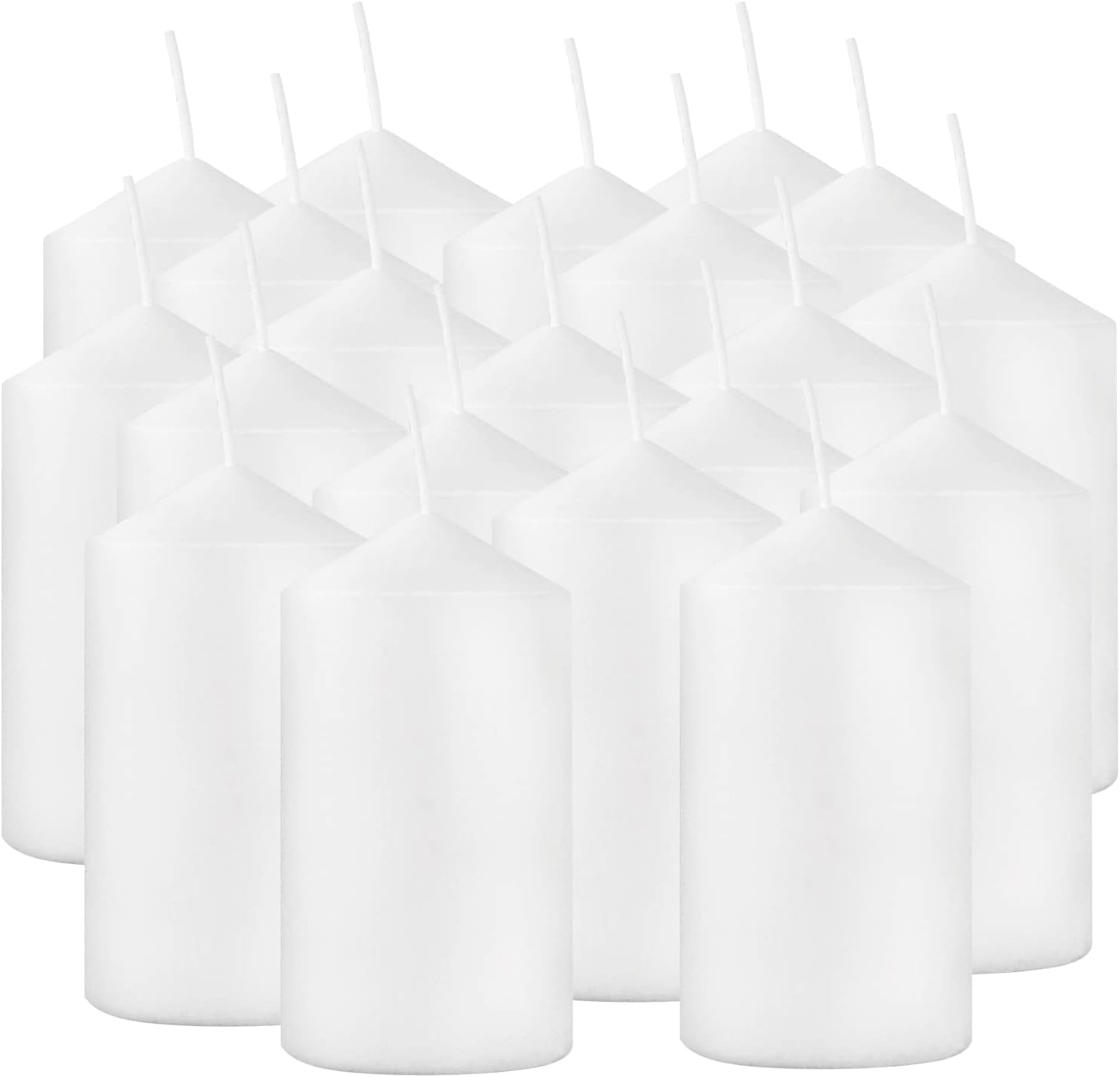 YOROXRG pillar candle 2x4 white 20-pack ideal for weddings and ambiance
