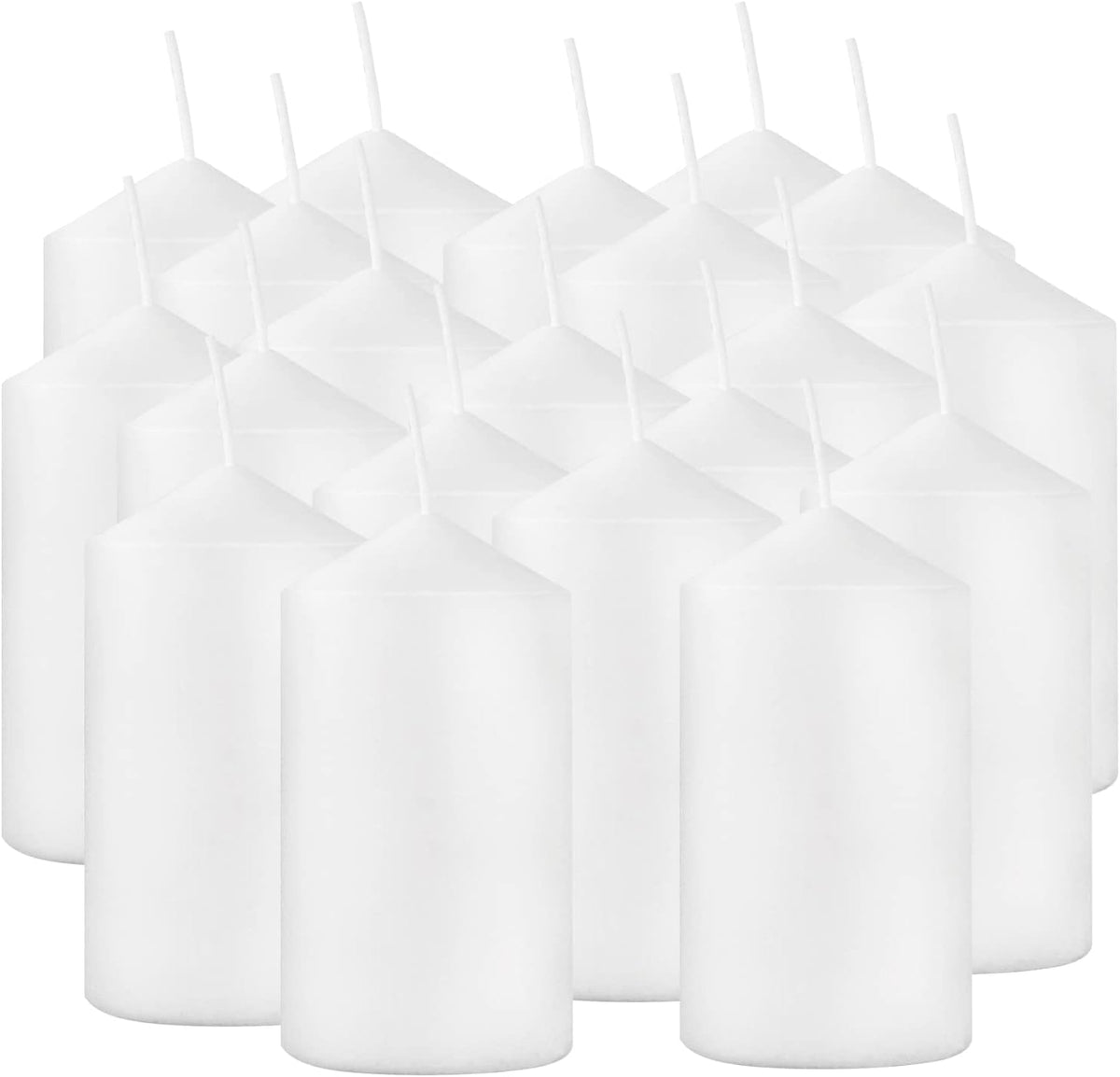 YOROXRG pillar candle 2x4 white 20-pack ideal for weddings and ambiance