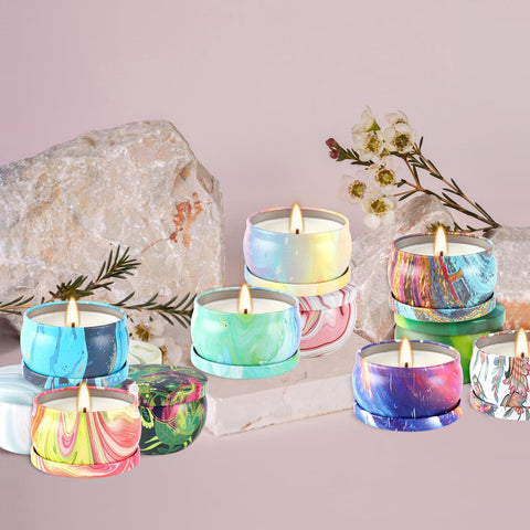 YOROXRG vanilla, lavender, and rose candles for soothing evenings