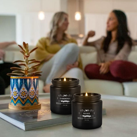 YOROXRG bergamot and rosemary scented candle in a travel tin to lift mood.