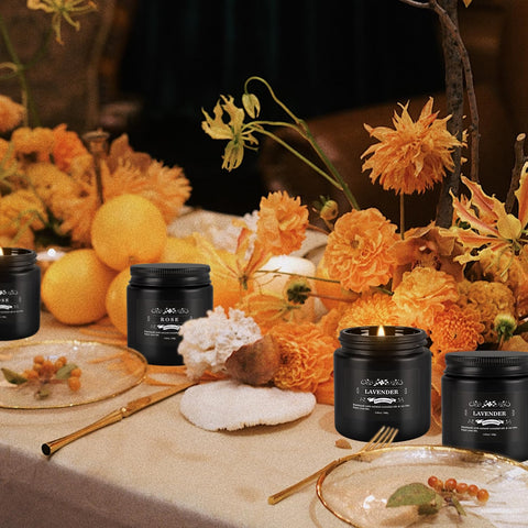 YOROXRG fig and gardenia scented candle in a travel tin for soft notes.