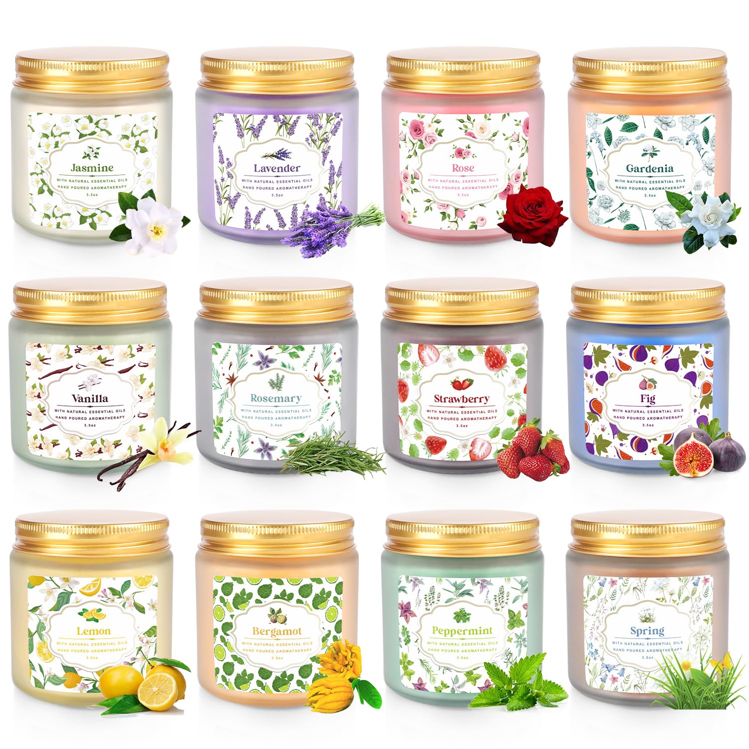 YOROXRG scented candles in soy wax for clean-burning aroma and calm evenings