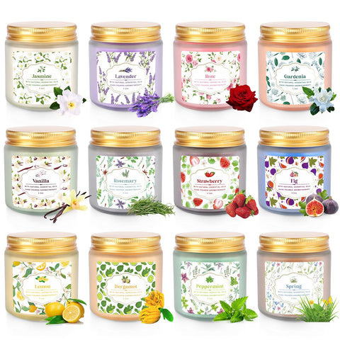 YOROXRG scented candles in soy wax for clean-burning aroma and calm evenings