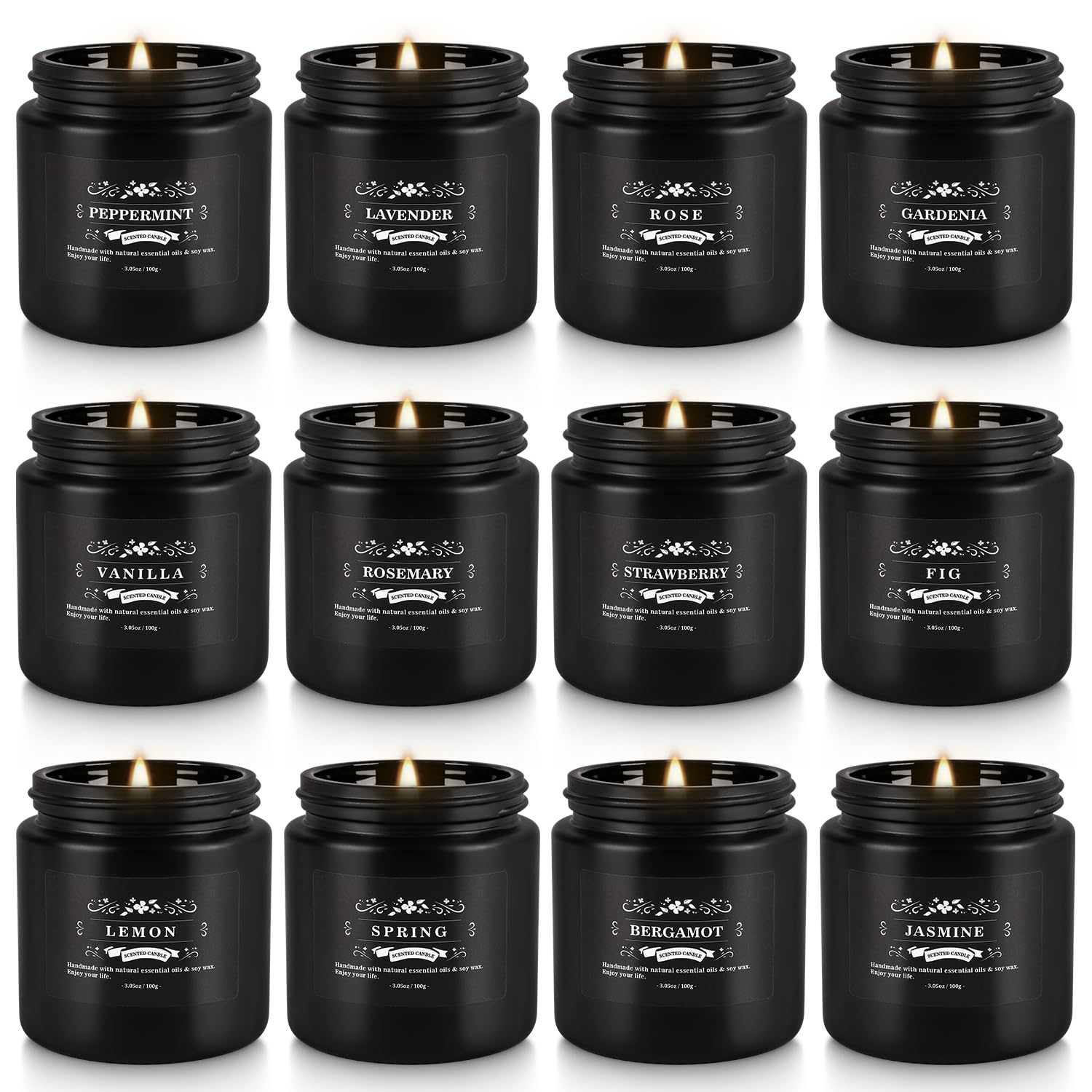 YOROXRG vanilla and rose scented candle in a travel tin for cozy evenings.