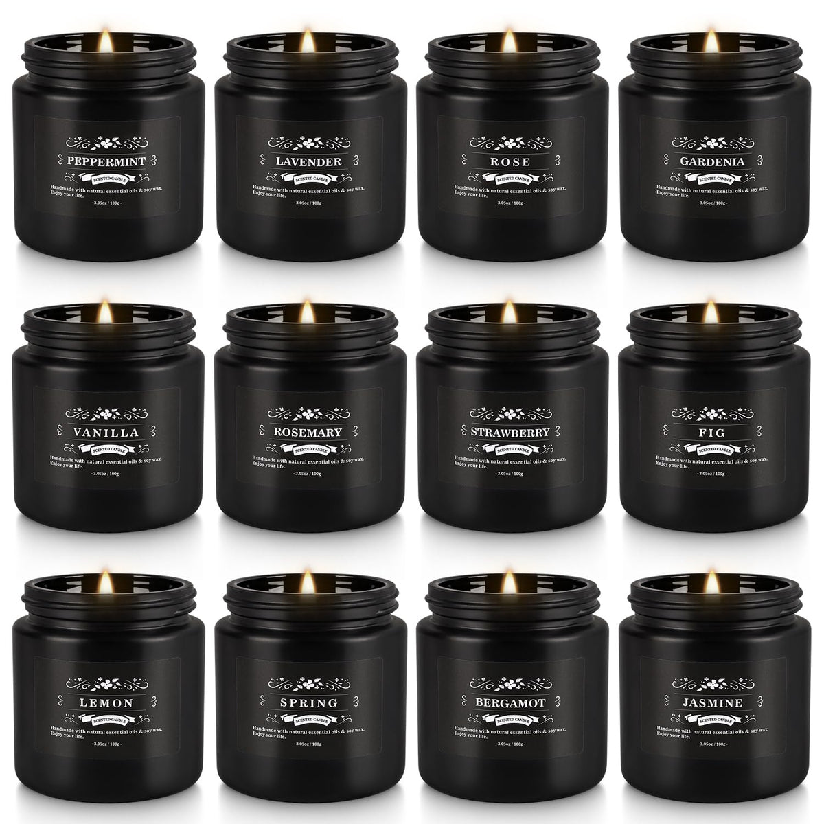 YOROXRG vanilla and rose scented candle in a travel tin for cozy evenings.