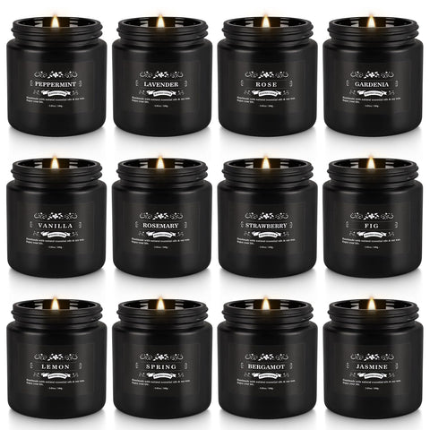 YOROXRG vanilla and rose scented candle in a travel tin for cozy evenings.