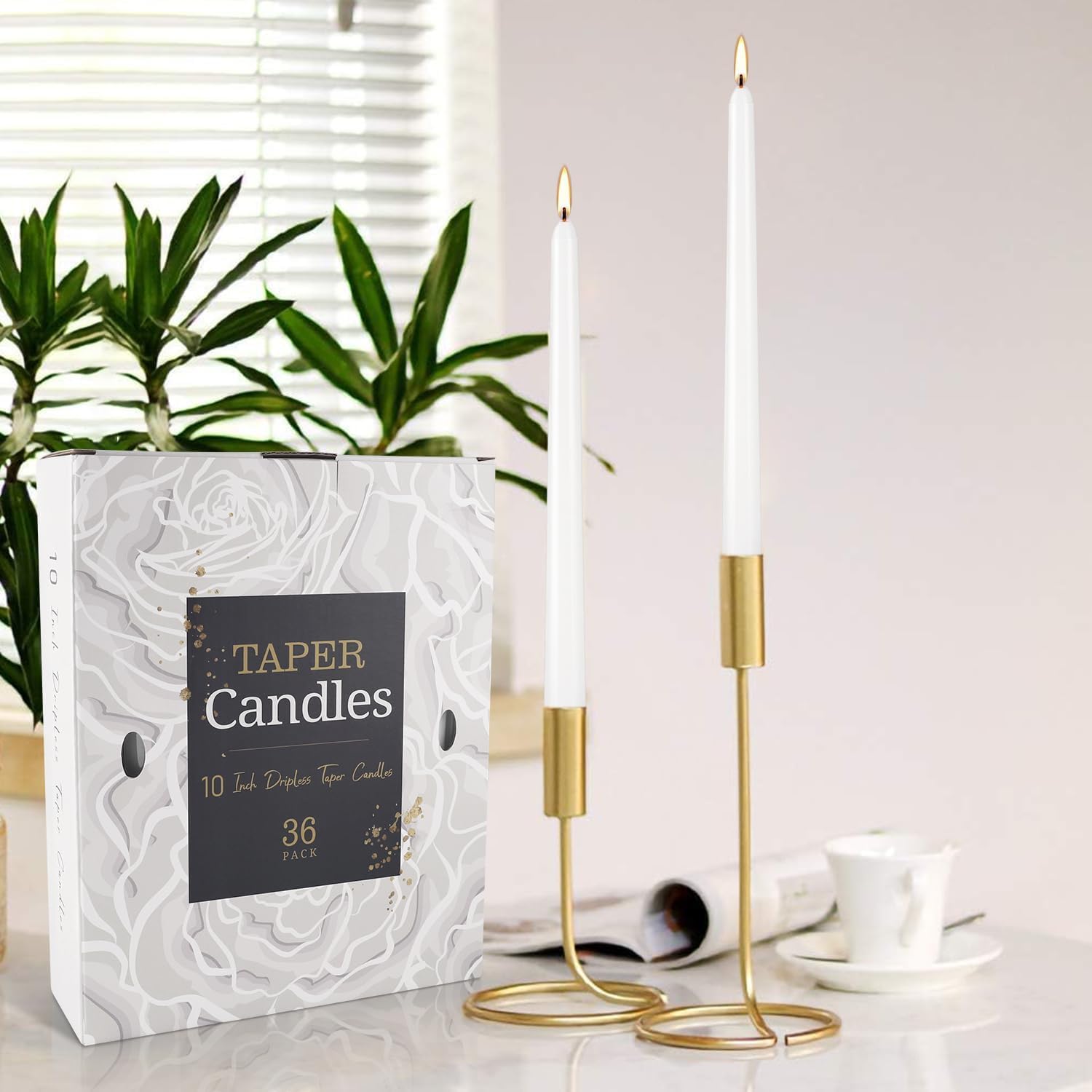 YOROXRG wedding taper candles create soft ambiance for ceremonies.