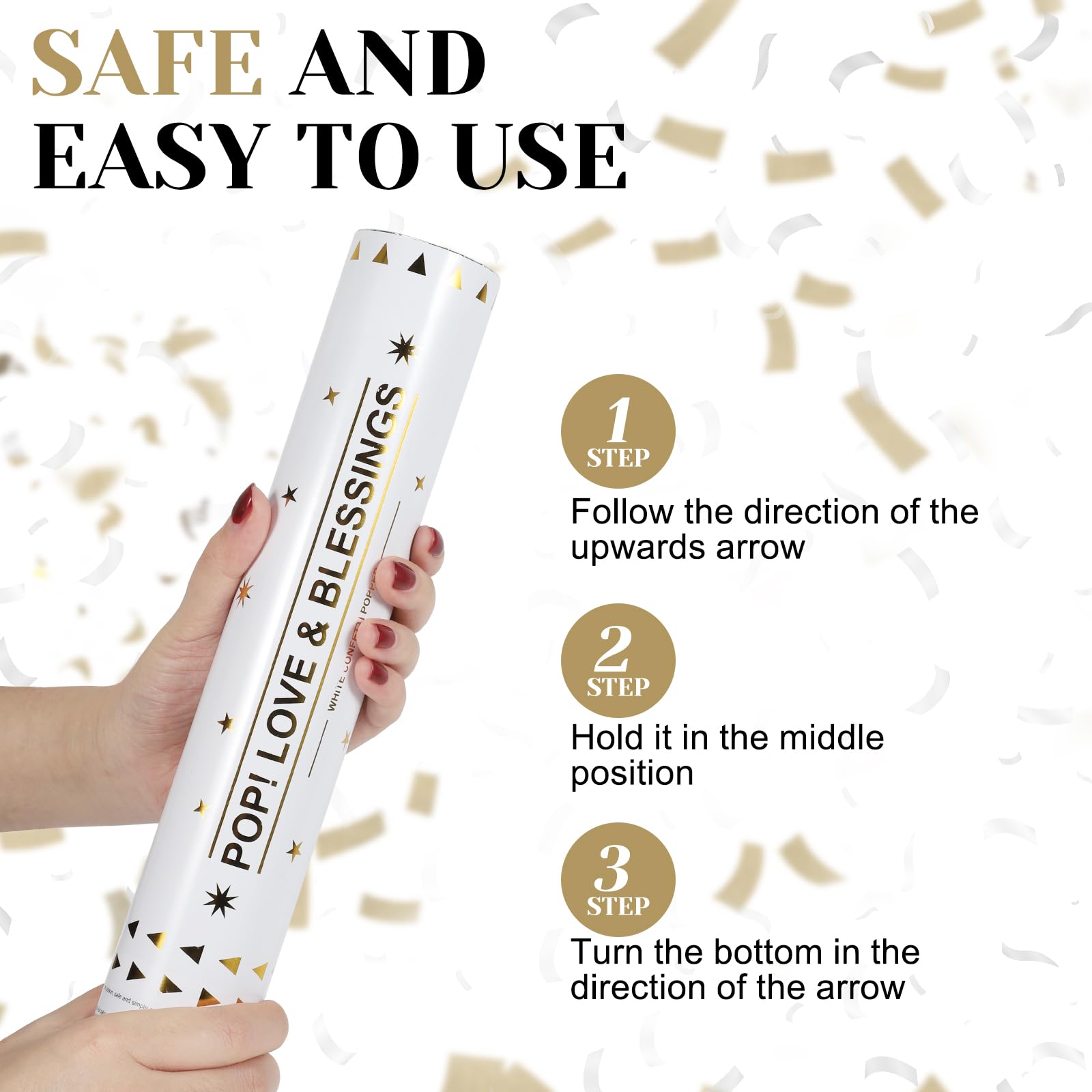 Yorr biodegradable rice-paper confetti close-up highlighting eco-friendly celebration material.