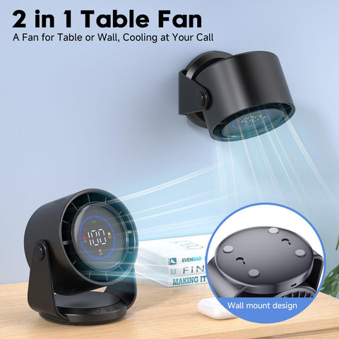 YOSHENMO desk fan operates with low noise for quiet rooms
