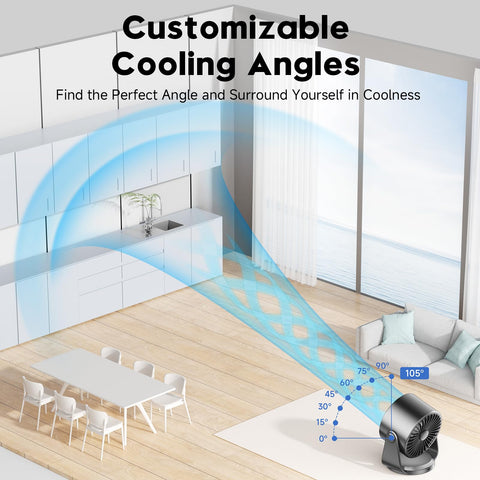 YOSHENMO portable desk fan ideal for travel and work