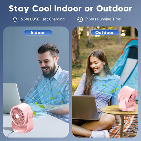 YOSHENMO fan tilted 105 degrees to direct airflow