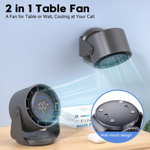 YOSHENMO desk fan wall-mount design allows flexible placement