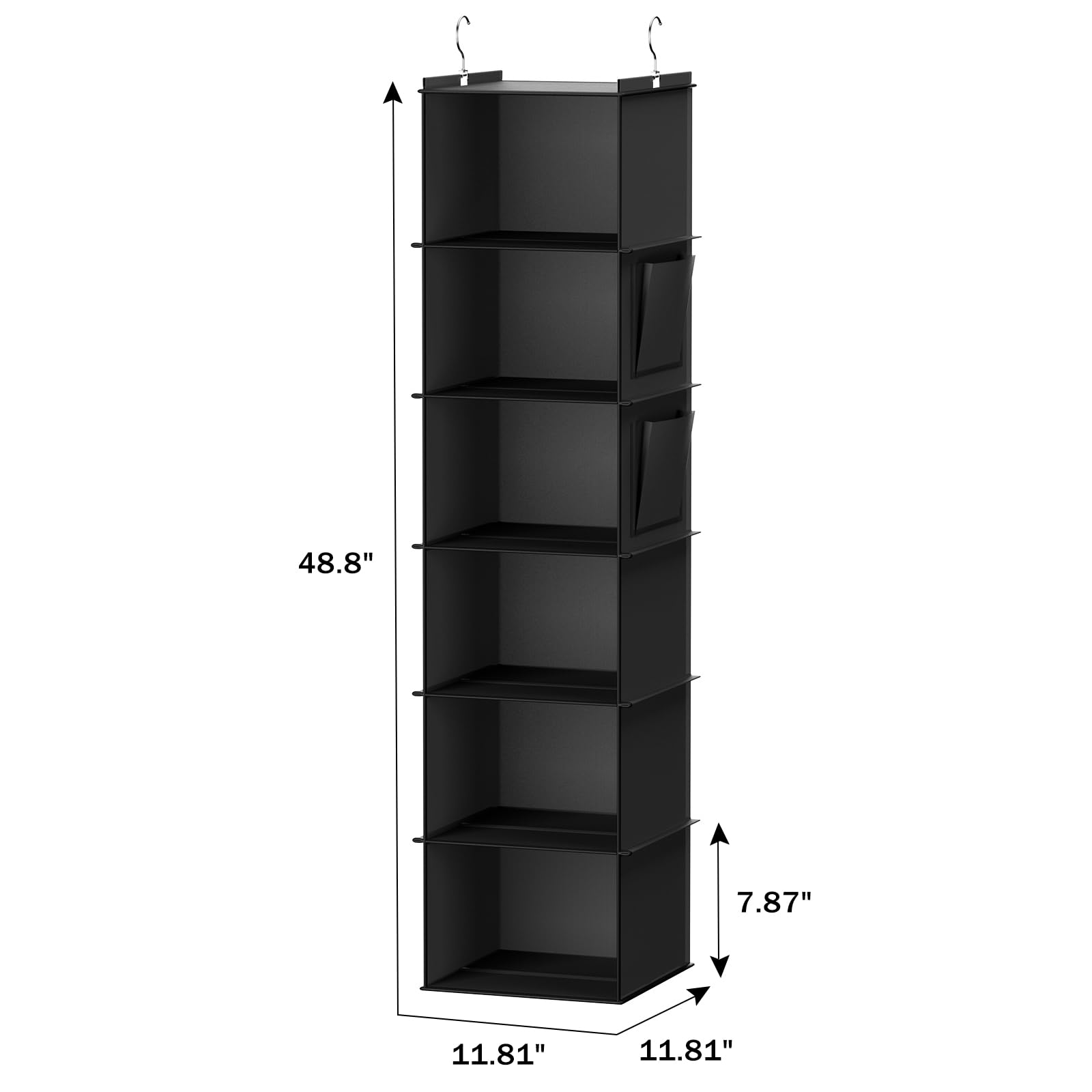 YOUDENOVA six-shelf organizer mounted on a rod optimizes space.