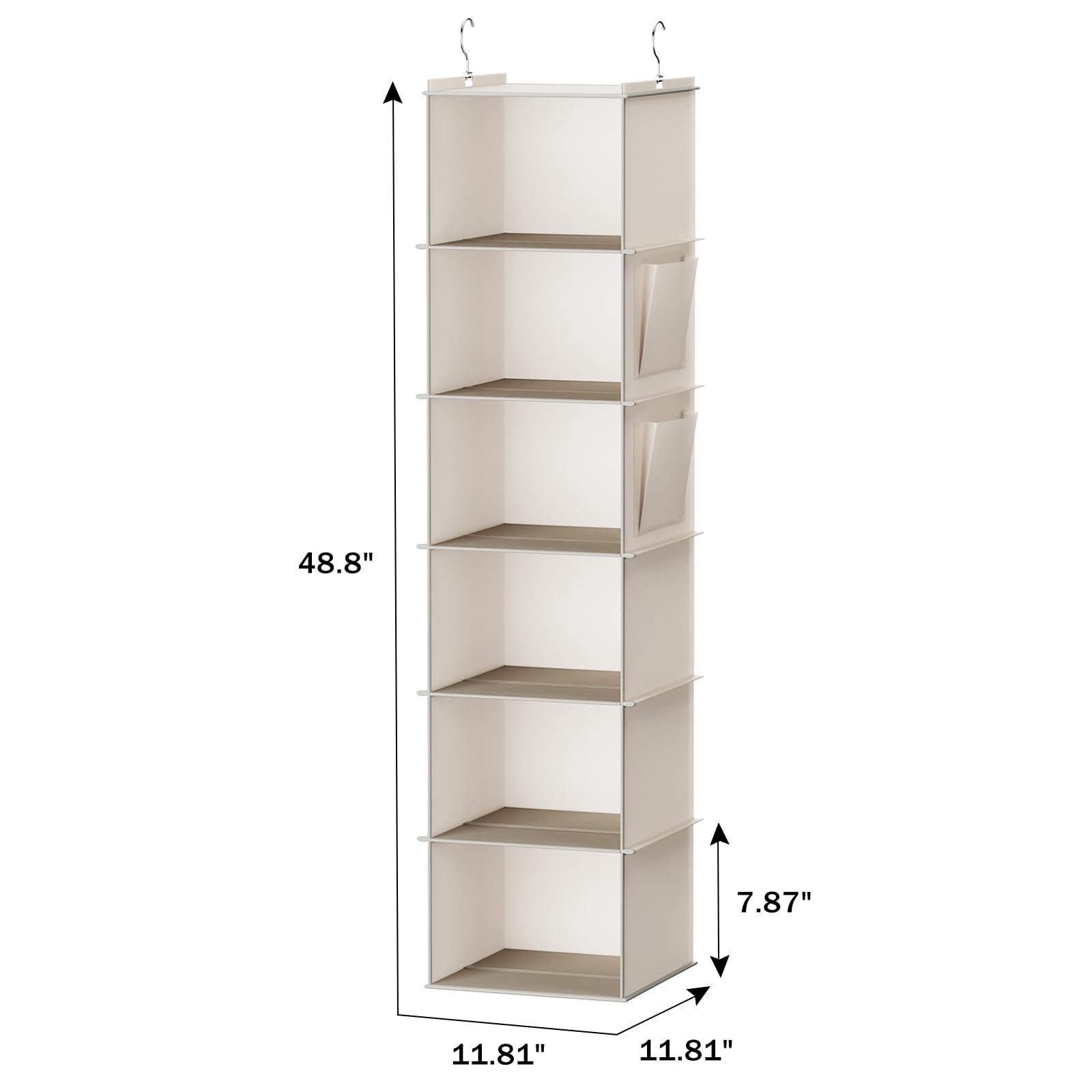 Space-saving hanging design helps maximize closet space and quick outfit selection.