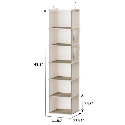 Space-saving hanging design helps maximize closet space and quick outfit selection.