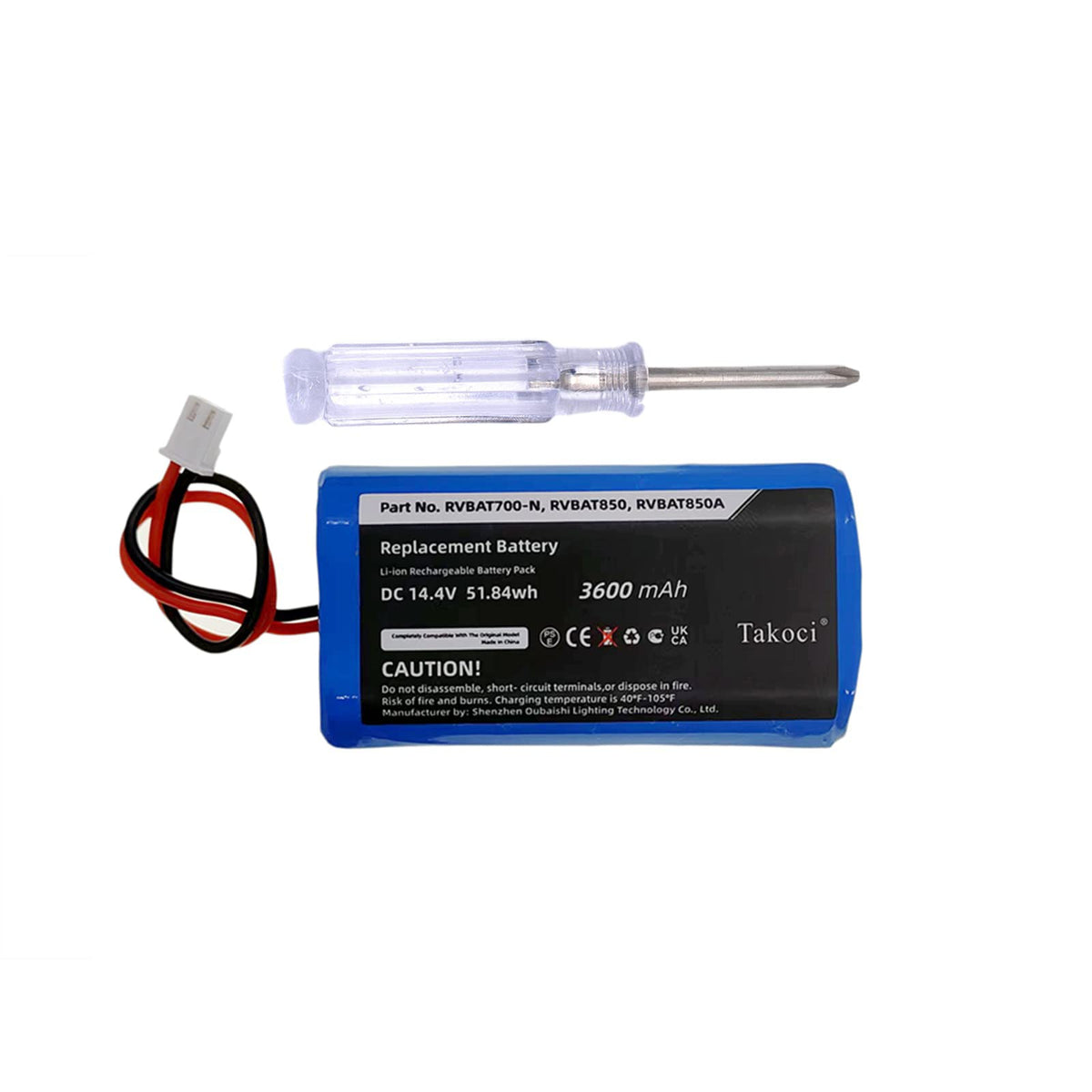 Youejoeq Shark RVBAT850 replacement battery 3600mAh for extended runtime and suction.