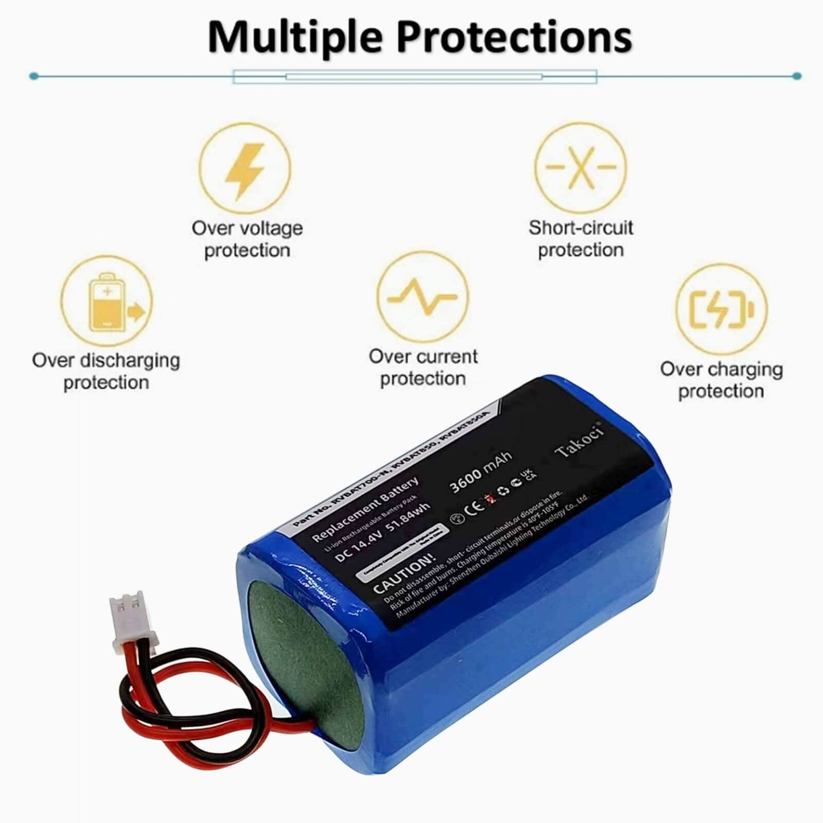 Youejoeq Shark RVBAT850 durability focus highlights long-life Li-ion cells.