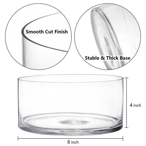 YOUEON cylinder terrarium bowl offers modern minimalism for your centerpiece.